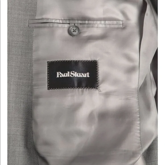 Paul Stuart Gray 100% wool birdseye suit - Picture 5 of 8